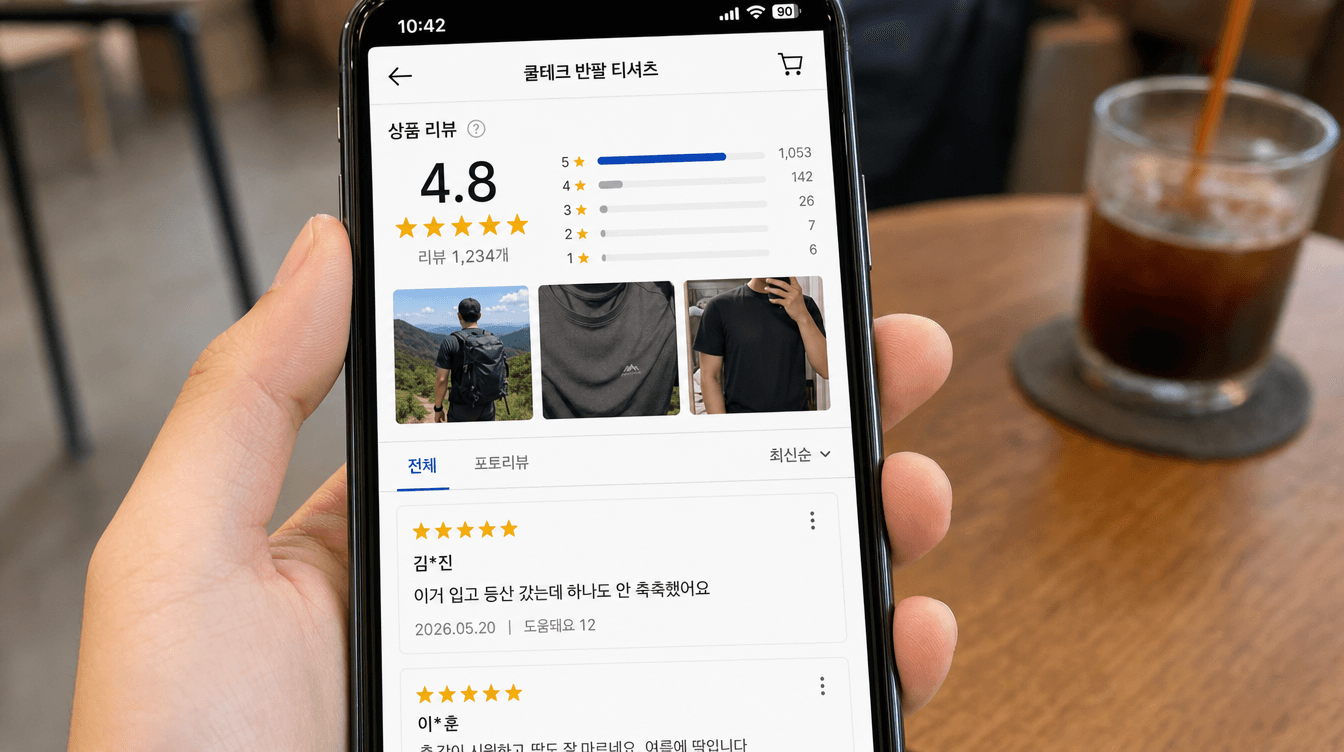 손님이 남긴 상품 후기 화면 속 진짜 가치 표현
