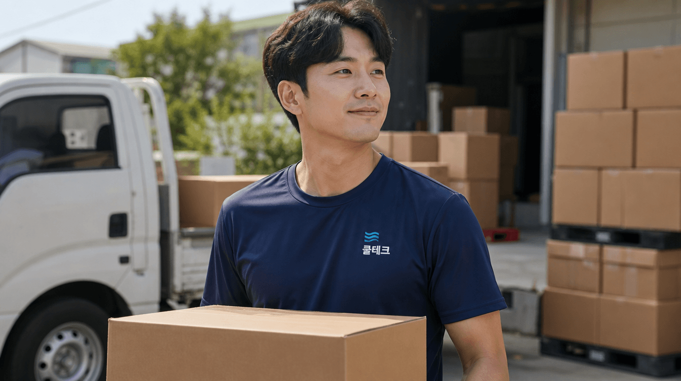 야외 작업장에서 하루 종일 쾌적하게 일하는 손님
